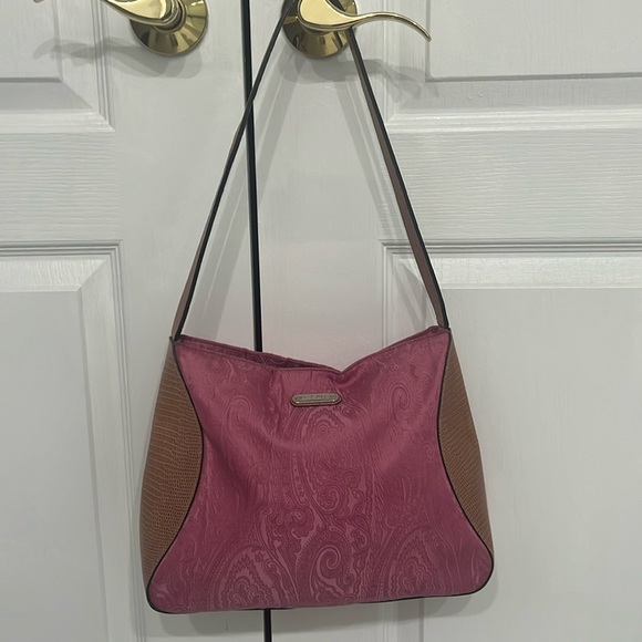 Etro Handbags - Etro Women's Pink & Brown One Strap With Zipper Modern Hand Bag